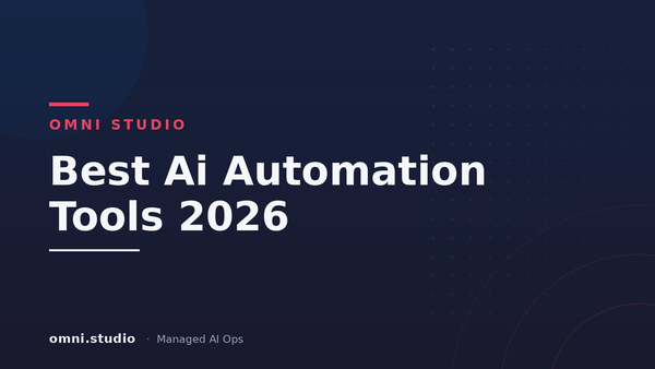 Best Ai Automation Tools 2026 — Omni Studio Managed AI Ops