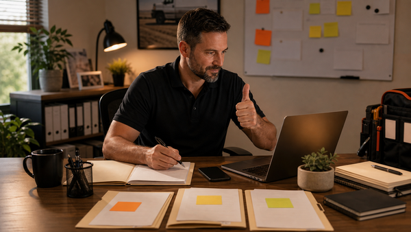 AI Customer Follow-Up for Contractors: Calls, Quotes, Invoices, and Reviews - Omni Studio home-service AI operations hero image