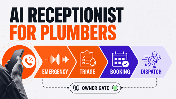 AI Receptionist for Plumbers: Emergency Calls, Booking, and Dispatch Control — Omni Studio workflow visual