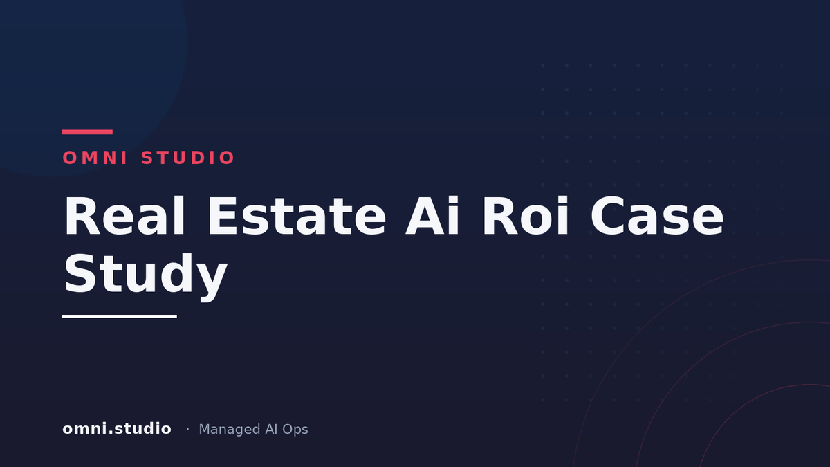 Real Estate Ai Roi Case Study — Omni Studio Managed AI Ops
