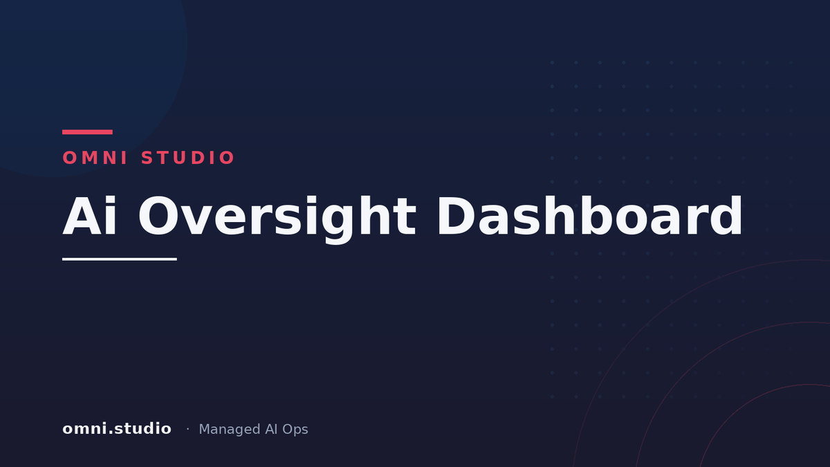 Ai Oversight Dashboard — Omni Studio Managed AI Ops