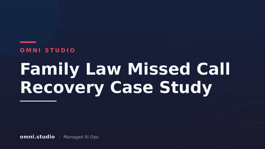 Family Law Missed Call Recovery Case Study — Omni Studio Managed AI Ops