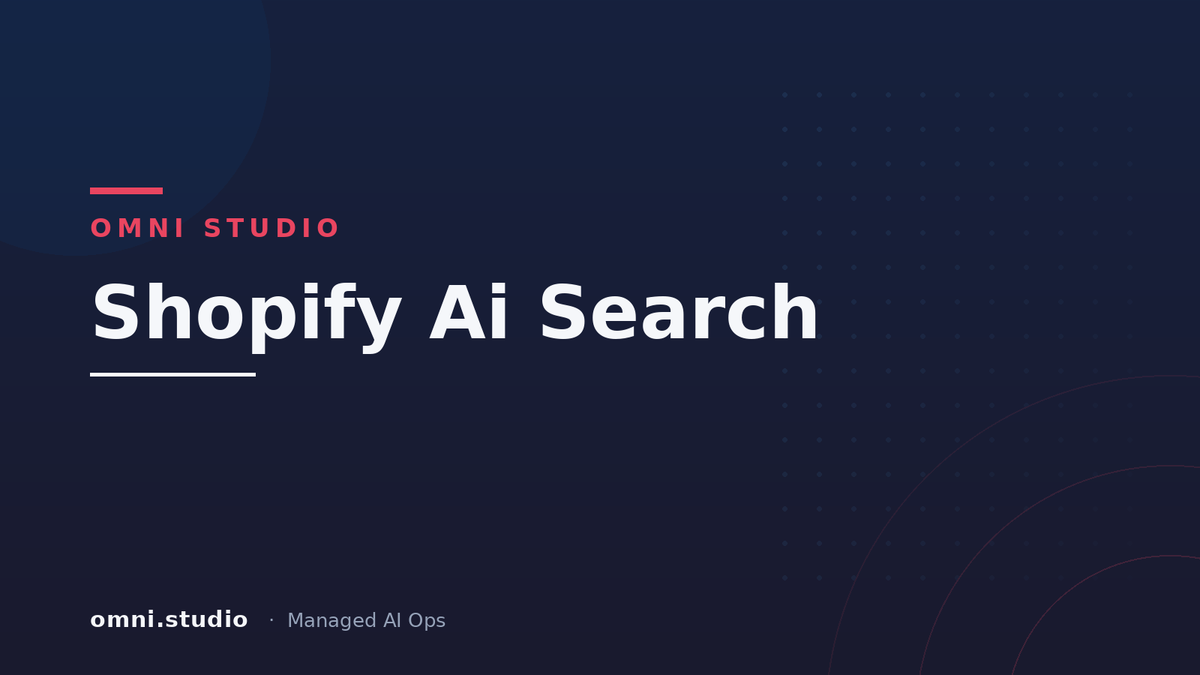 Shopify Ai Search — Omni Studio Managed AI Ops