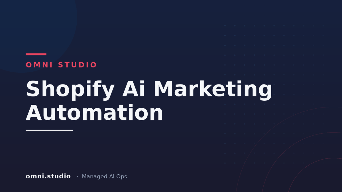 Shopify Ai Marketing Automation — Omni Studio Managed AI Ops