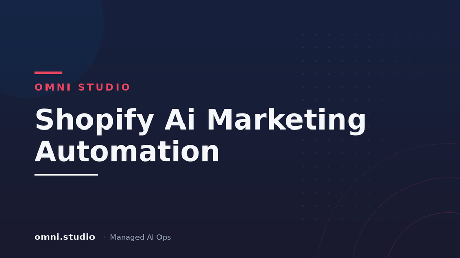 Shopify Ai Marketing Automation — Omni Studio Managed AI Ops