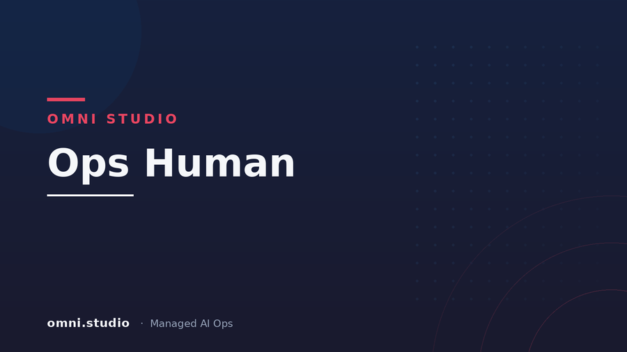 Ops Human — Omni Studio Managed AI Ops