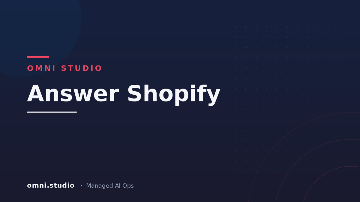 Answer Shopify — Omni Studio Managed AI Ops