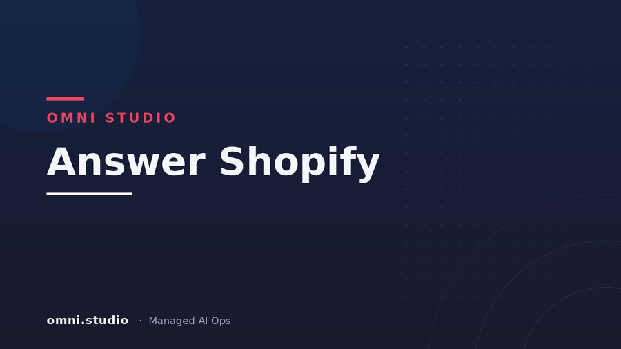 Answer Shopify — Omni Studio Managed AI Ops