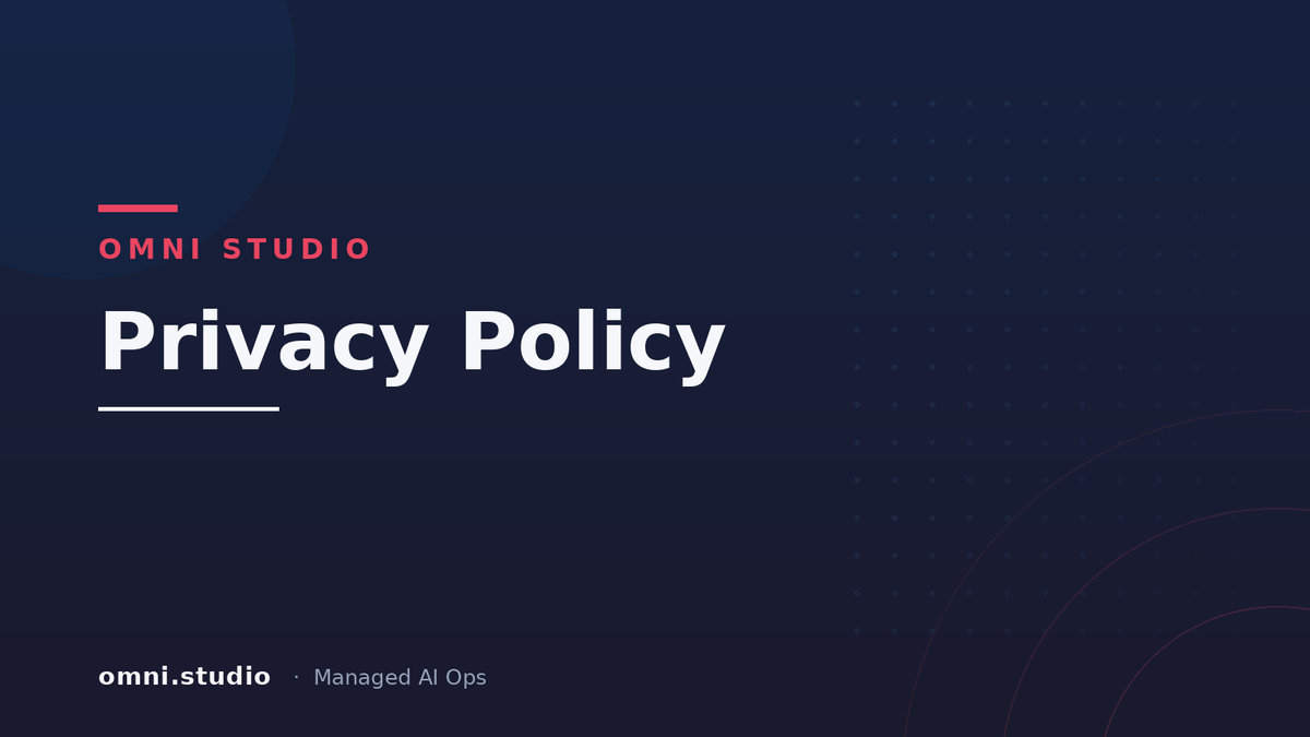 Privacy Policy — Omni Studio Managed AI Ops