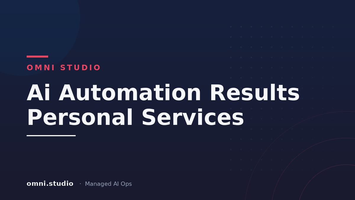 Ai Automation Results Personal Services — Omni Studio Managed AI Ops