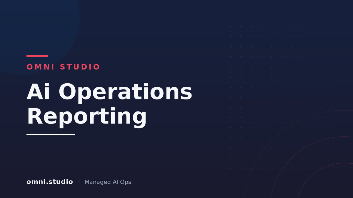 Ai Operations Reporting — Omni Studio Managed AI Ops