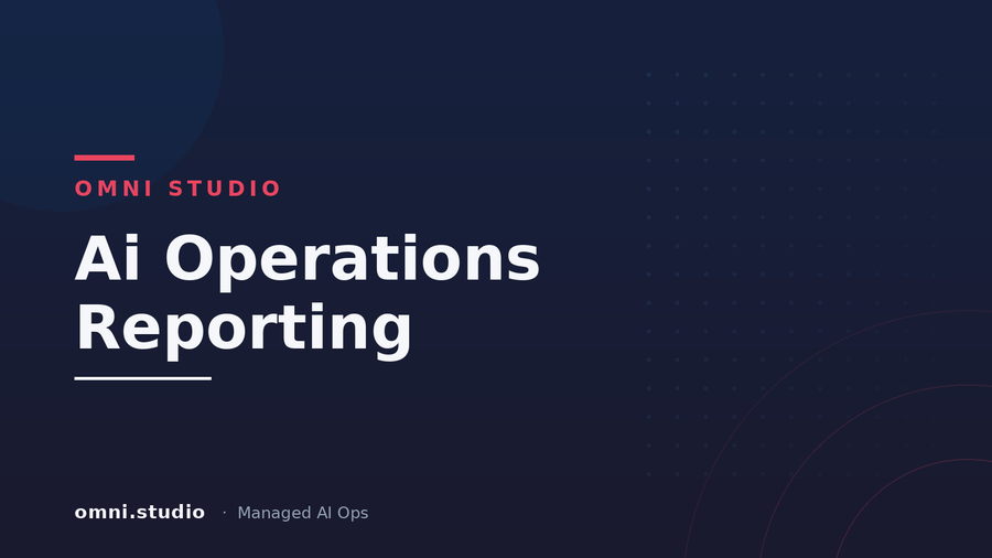 Ai Operations Reporting — Omni Studio Managed AI Ops