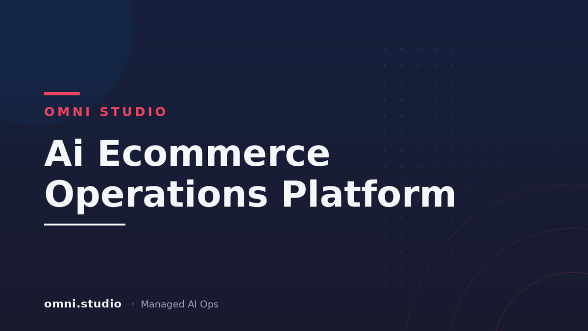 Ai Ecommerce Operations Platform — Omni Studio Managed AI Ops