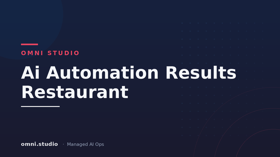 Ai Automation Results Restaurant — Omni Studio Managed AI Ops