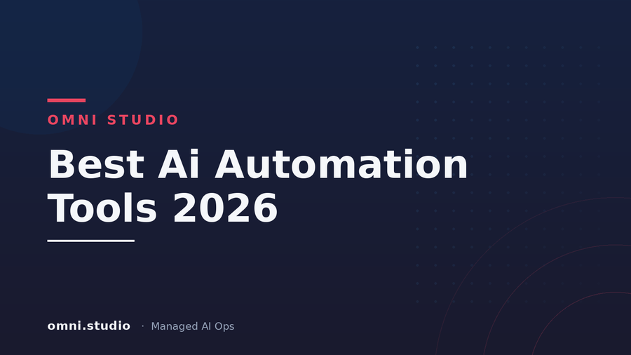 Best Ai Automation Tools 2026 — Omni Studio Managed AI Ops