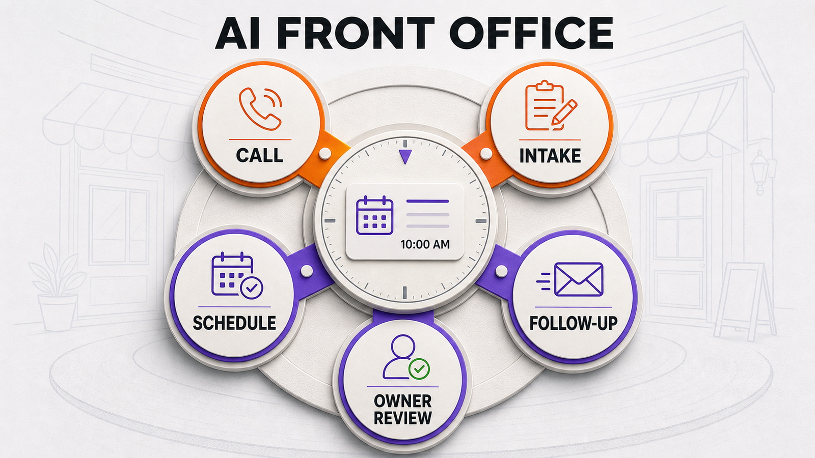 AI Front Office for Small Business: Calls, Intake, Scheduling, and Follow-Up — Omni Studio workflow visual