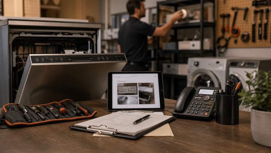 Appliance Repair AI Answering Service: Capture Repair Calls, Models, and Scheduling Safely - Omni Studio home-service AI operations hero image