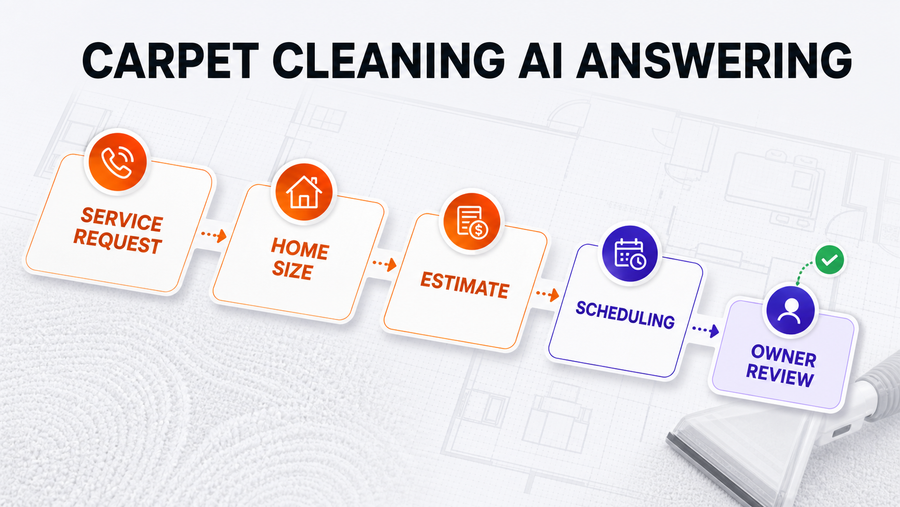 Carpet Cleaning AI Answering Service: Capture Room Counts, Stains, and Booking Requests — Omni Studio workflow visual