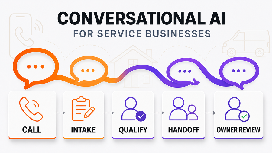 Conversational AI For Service Businesses — Omni Studio workflow visual