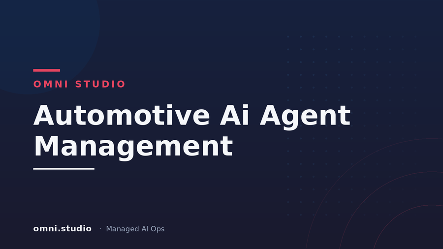 Automotive Ai Agent Management — Omni Studio Managed AI Ops