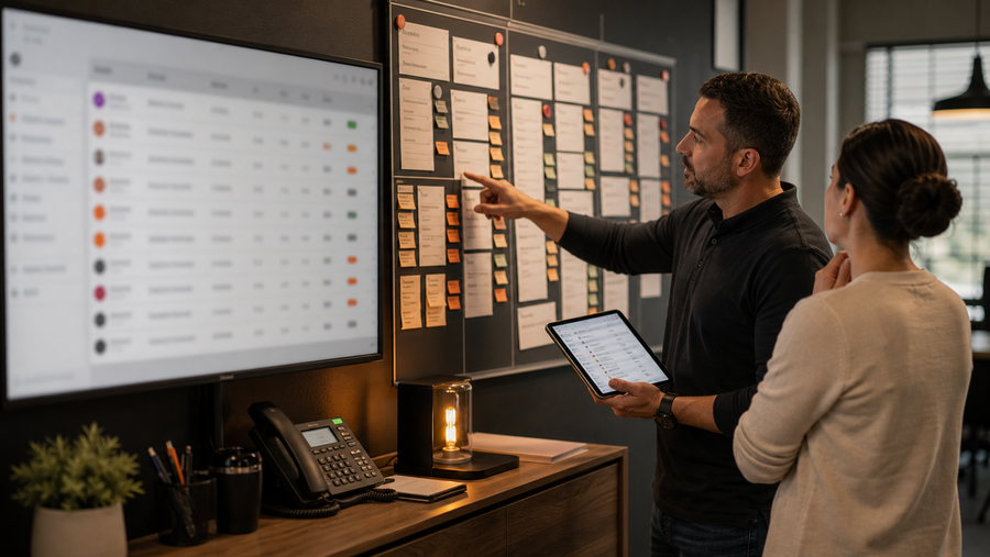 Home Service CRM Automation: Follow-Up Without Losing Control - Omni Studio home-service AI operations hero image