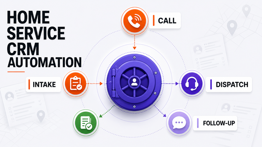 Home Service CRM Automation: Follow-Up Without Losing Control — Omni Studio workflow visual