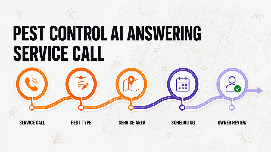 Pest Control AI Answering Service: How Contractors Capture Calls Without Losing Control — Omni Studio workflow visual