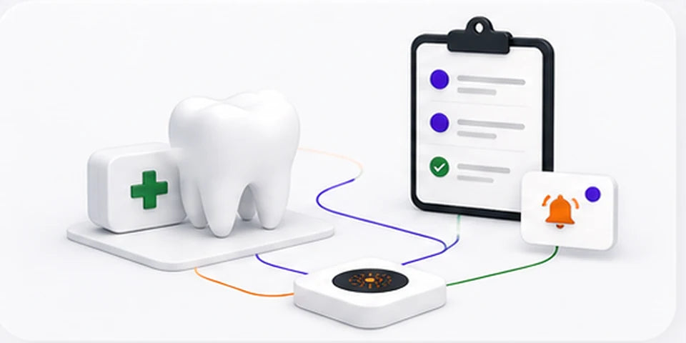 Workflow illustration for healthcare and dental front desks