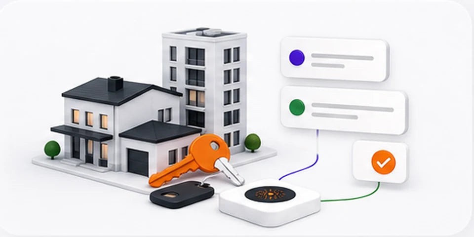 Workflow illustration for real estate and rentals
