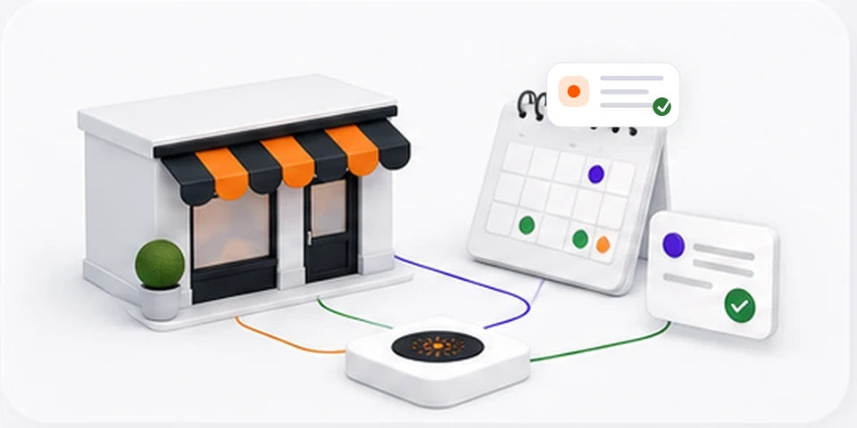 Workflow illustration for restaurants and hospitality